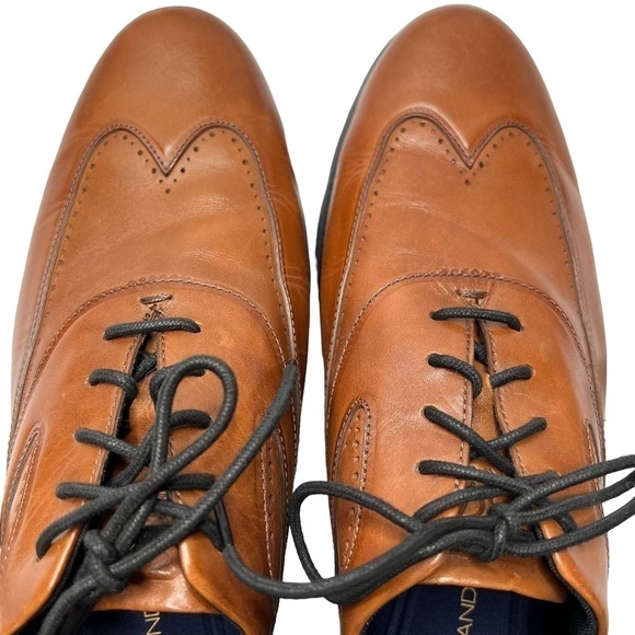 COLE HAAN 3.Zerogrand Wingtip Oxford Leather British Tan Men's Shoes Size 12M - Picture 5 of 16